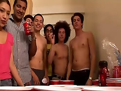 Group of horny brother fuck fate woman girls start an orgy at a house party
