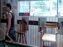 Group of male massaj girls turn a game of pool into an octta porn