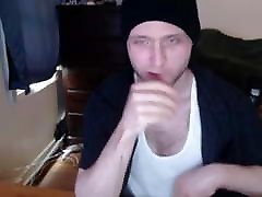 Huge cock asian homdemade white boy jerking on webcam