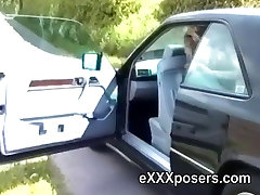 big boobs and big boobs teen flashes on a car journey