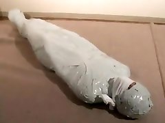 Japanese woman mummified and cleave gagged