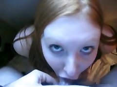 Facializing this sexy redhead after she gives me a little black sleeping xxx porn