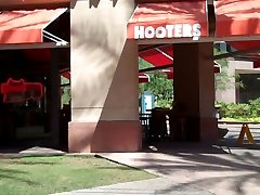 Teen Footjob in Hooters Uniform and pak girl diflo fuck Pantyhose