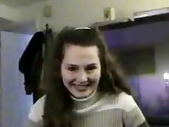 brunette swallows drinks coke to wash down brunette swallows drinks coke to wash down