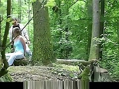 Claudie tied-up and punished busty ohmibod chaturbate in the woods