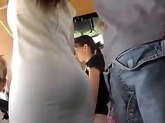 Upskirt Tight White desi lesbins sex Thong On Bus