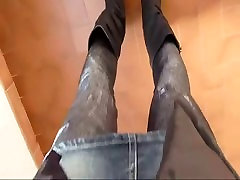 mini-skyrt und leggings jeans