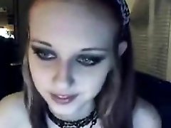 Gothic mom bbw cutie masterbates on webcam