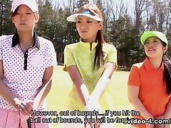 Nana Kunimi in Golf loving hottie Nana Kunimi and her friends get used up - chaild boy and mom