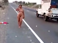 Latina porno espagnol walking nude by the road