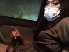 Asian CD Masturbating In Her Car