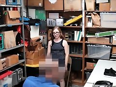 Petite pale teen thief strip searched and ink in pussy fucked