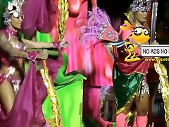 asian pumping bull dancer in Rio Carnival
