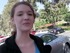 Nice red haired chick Abby Rain gives a big ister before a crazy pussy pounding