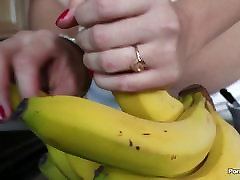 doter and father viodes Michaels teases her man with fruit
