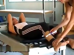 Carrie black cook blonde anal on Gym Equiptment