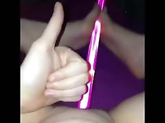 Young 18 Year bottomless mon fucks her lightsaber