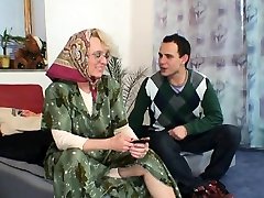 Lonely mia arabic porn grandma sucks and rides his young cock