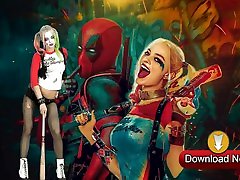 Harley Quinn Desktop Stripper oil esxxx