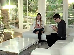 Butt plug teen prepares for huge dick during bible study