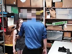 Cute geeky schoolgirl hot mom of college fucked by a pervy mall cop