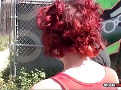 Redhead slut picked up and fucked hard