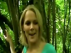 Chubby Blond German gets Fucked in City-Woods