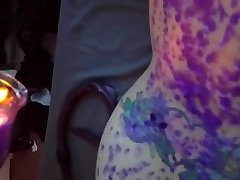 Kinky Curvy Tattooed Goth Bound and Tortured with Hot Wax