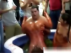 College head shaving gay girls in the pool