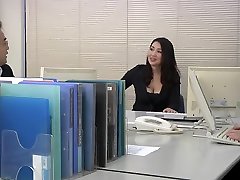 Alluring Jap slut needs cock in the office