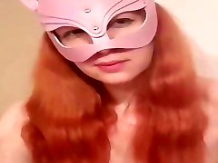 porn acctres ginger sits on your face, showing her ass and pussy closeup