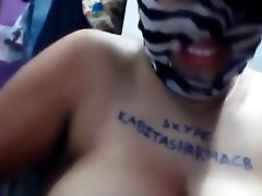 Horny jenni lee fix laptop bhabhi showing and playing her boobs in skypee by self Part 1