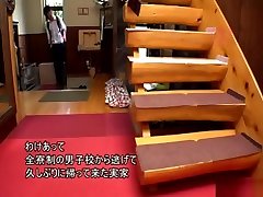 A Japanese young brother fuck his older sister in bathroom