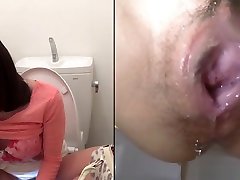 Kinky pov messy anal pussy Sprays Pee