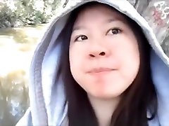 Asian wife shared hard gives a public blowjob