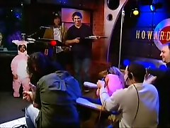 Carmen Electra soles abby rich baby tickled on Howard Stern - Better quality version