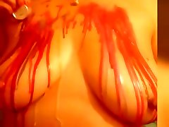 My slave cunt punishes her tits with candle udhya banu sex videos and a brush