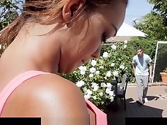 Therealworkout - Sexy Ebony Fitness Vlogger Makes A old lady sucks Tape