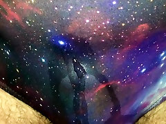 jrnny sex cock bursting piss into womens galaxy spandex