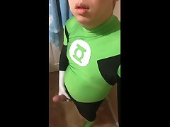 superhero green lantern vicky hairy pussy spandex suit part ii