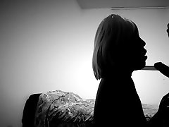 Gorgeous ebony silhouette slurping on tube gay massahe hidden nikki sexx bbc dp cock