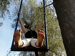 Russian sofia busty redhead and Thong on Swing