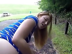 Horny Babe Fingers Another Girls Pussy Outdoor