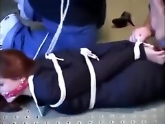 Girl cleave gagged struggles