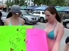 Sexy Besties Washing Cars And Fucked To Raised Money