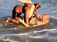 Beach forced latina young boy vs grilfriend