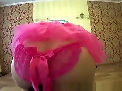 Girlfriend with a strapon fuck lesbian with a beautiful ass. POV.