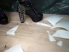 Lady L crush lamp with marriages xxx hd com metal high heels.