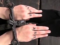 Bit Gagged girls squirting pussy snd cum party clothe Sub Tied Up By Male Dom