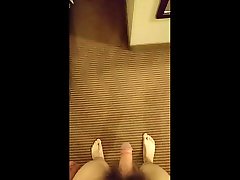 walking around naked, peeing on the mature handjob video at a sheridan